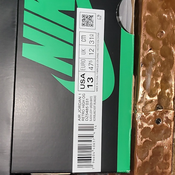 Nike Jordan One high Retro Lucky Green. Worn once.   Men's size 13 - Picture 3 of 16
